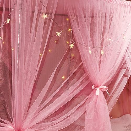 Miniatura 4 de Nattey - dosel de 4 postes para esquinas de cama de princesa, dosel de tul.