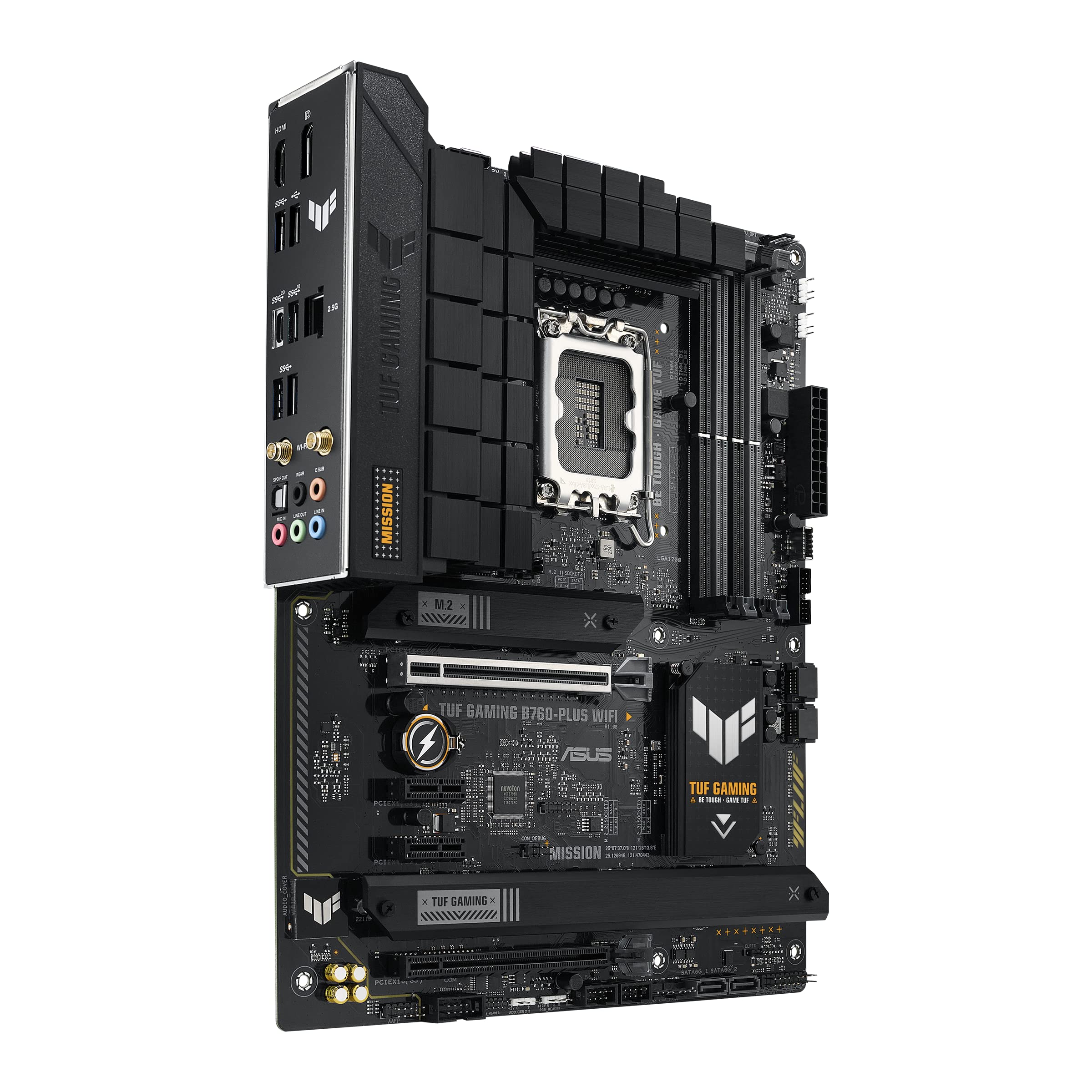 ASUS TUF Gaming B760-PLUS WiFi Mainboard Sockel Intel LGA 1700 (Intel B760, ATX, DDR5 Speicher, PCIe 5.0, 2X M.2, WiFi6, Thunderbolt 4, Aura Sync)
