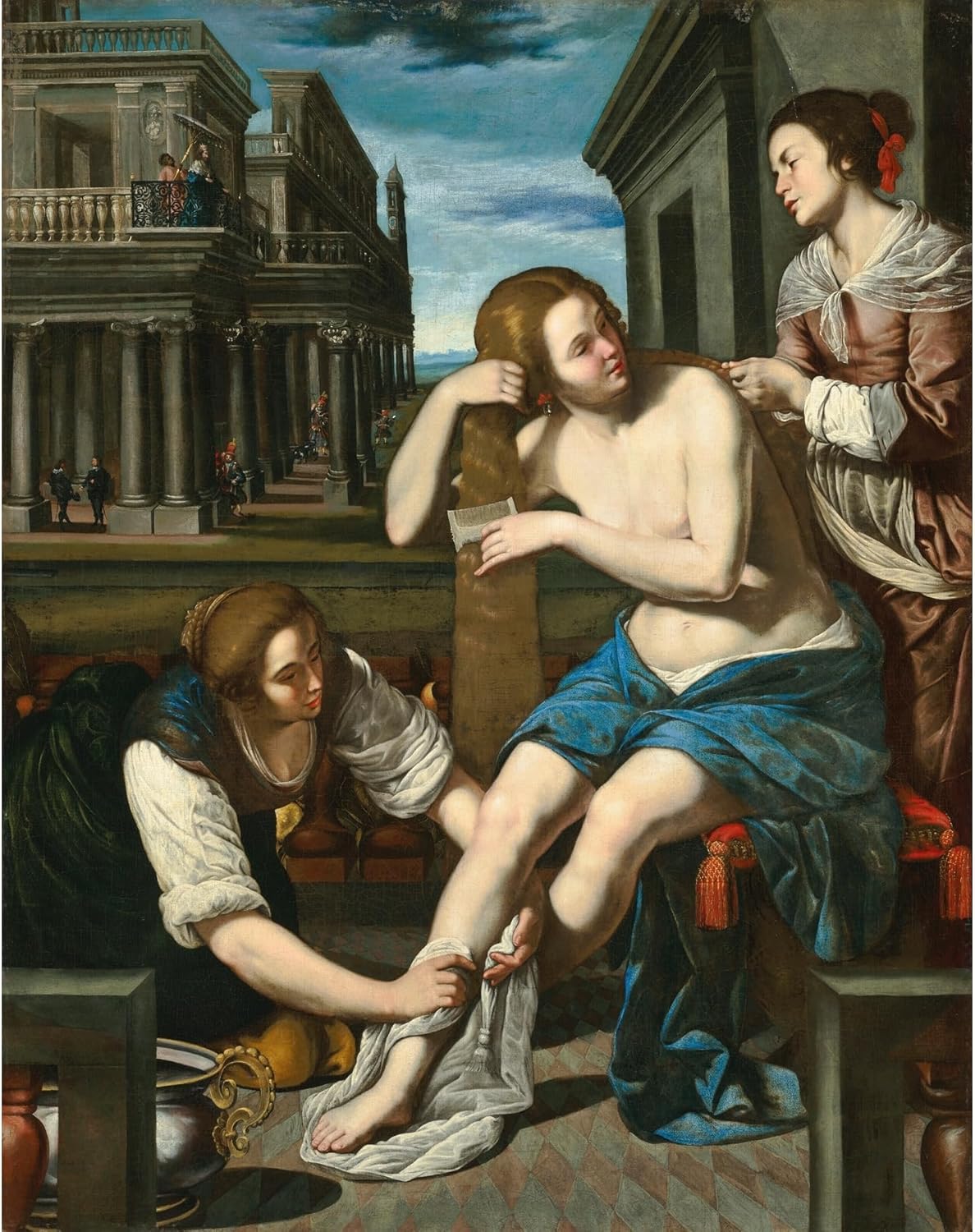 ArtDirect Bathsheba at her bath Unframed Art Print Giclee Poster by Artemisia Gentileschi - Ready for Framing with Customization Sizes 8x10, 11x14, 16x20, 24x30, 36x46 and 47x60 inches