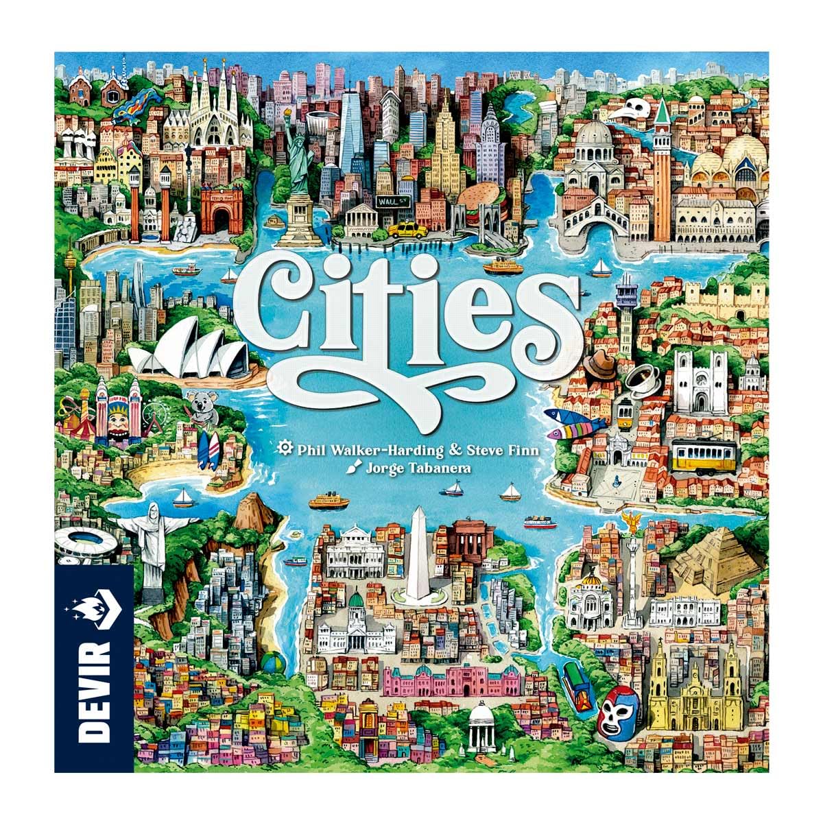 DEVIR - Città- Azione e risorse Gioco di costruzione della città - Giochi da tavolo competitivi e strategici per adulti e bambini - da 2 a 4 giocatori, per bambini dai 10 anni in su