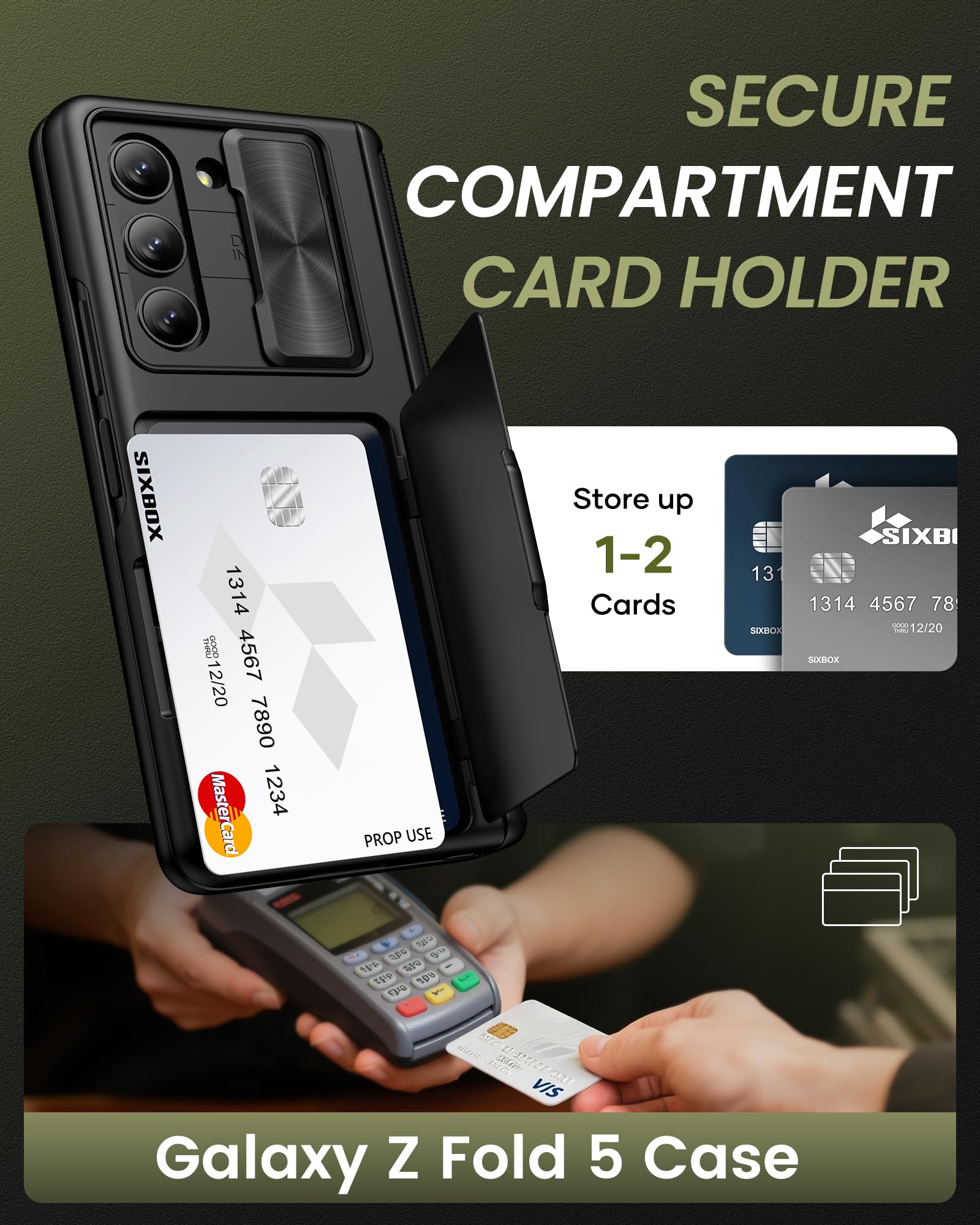 Amazon.co.jp: SIXBOX Samsung Galaxy Z Fold 5用ケース カード