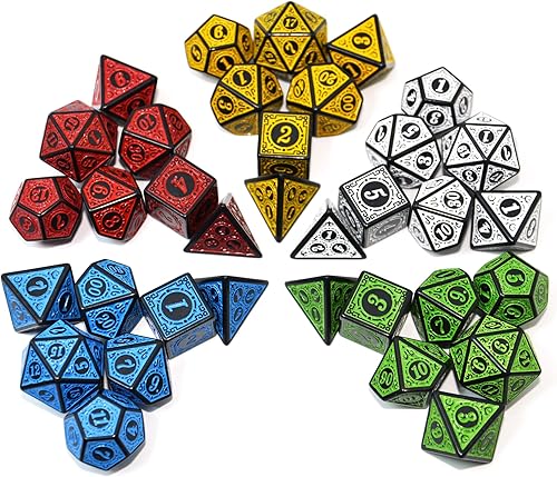 Miniatura 6 de Juegos de dados poliédricos de doble color con bolsas para D&D DND RPG MTG Dungeon and Dragons mesa Board Roll Juegos D4 D6 D8 D10 D% D12 D20