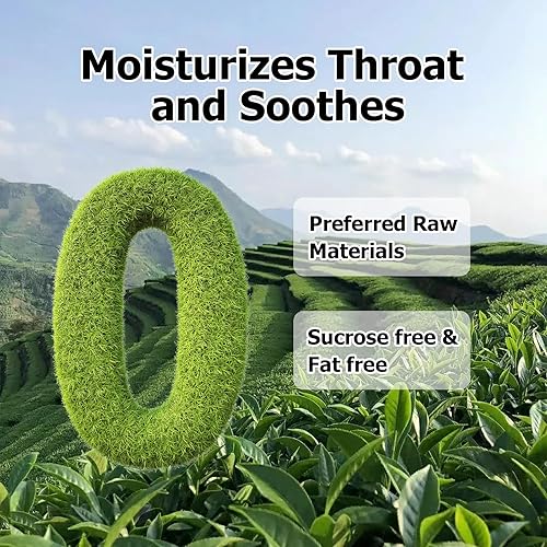 Miniatura 5 de HANFANGLING Pastillas de té, sabor a té verde, paquete de dos, aliento fresco, calmante para la garganta, múltiples ingredientes nutritivos,