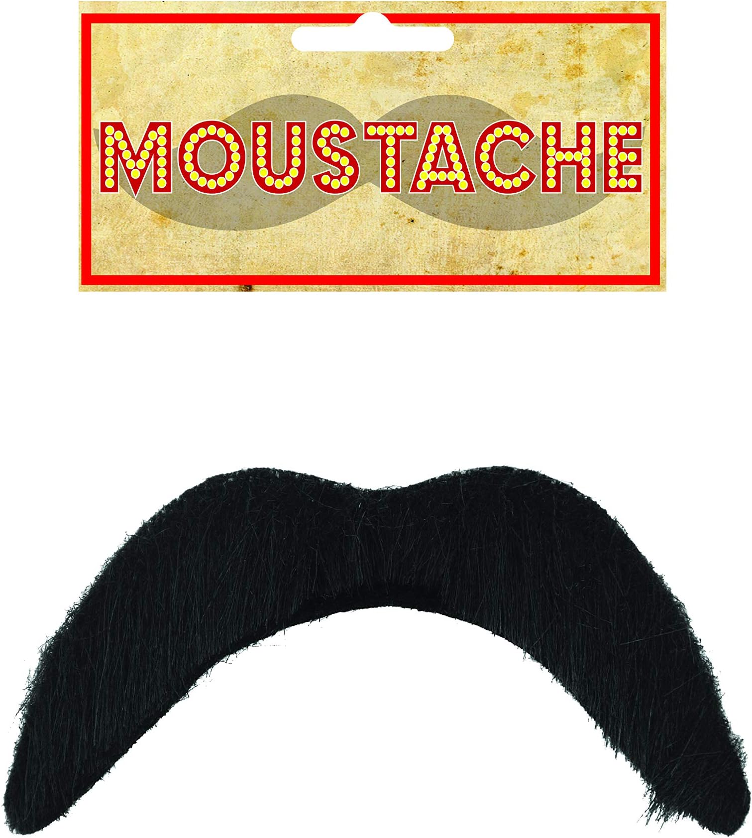 HENBRANDT (One Size, Black) - Men's Fake Moustache - Disco, 118, Mexican, Mario - Fancy Dress Accessory
