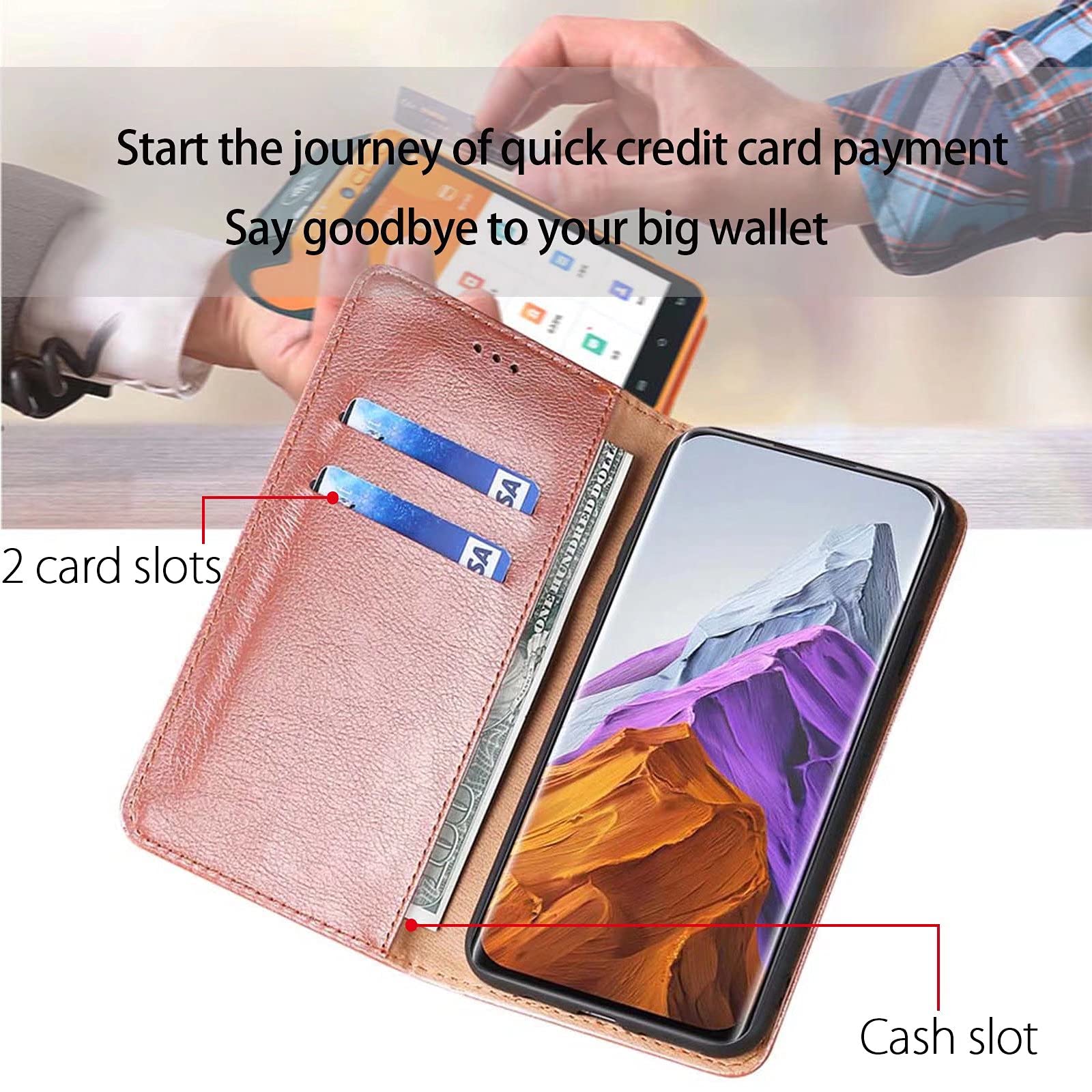 Per Motorola Moto G13 & G23 Custodia Pelle Portafoglio Flip Telefono Cover - Foto 2