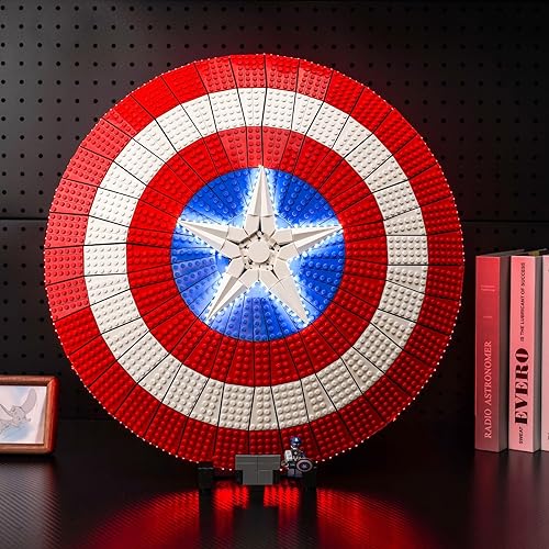 BrickBling Luces LED para Lego Captain America's Shield, kit de luz creativa compatible con Lego 76262 (solo luces, sin modelo)