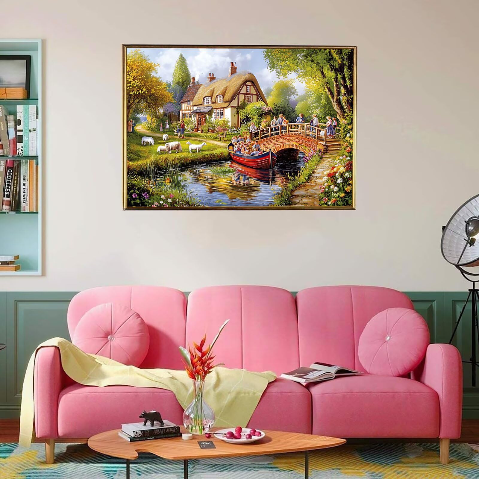 Gospodarstwo puzzle 1500 elementów, trudne puzzle, drewniane puzzle dla całej rodziny, zestaw "zrób to sam" dla dorosłych, nadają się jako dekoracja ścienna, prezent dla kobiet, temat: most 8p-675