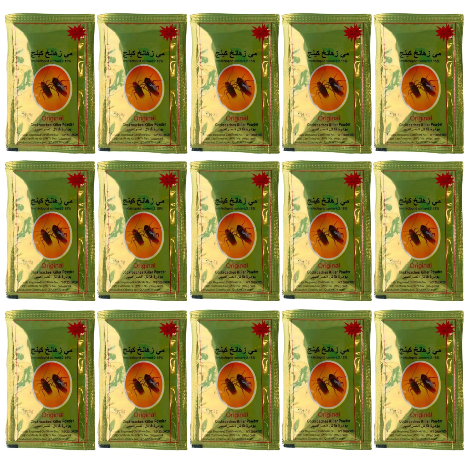 Fejytor15Pcs Cockroach Killing Powder Killer Bait Stations/Cockroach Trap Effectively Roach Contro - Group Spread Effectively Roach Control