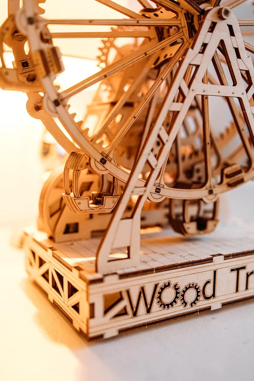Wood Trick Ferris Wheel Rotating Mechanical Model - 3D Wooden Puzzles for Adults to Build - Engineering DIY Wooden Models for Adults to Build