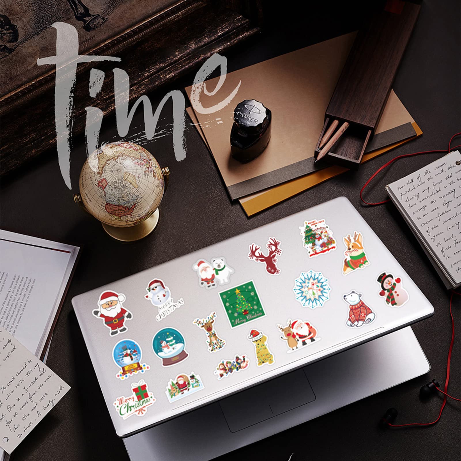 lumcov 50 Pezzi Adesivi Natalizi Etichette,Mini Decorazione