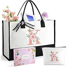 TRSODD女粉色大号棉质手提袋 含化妆包组女,母亲节,生日,老师感谢礼物