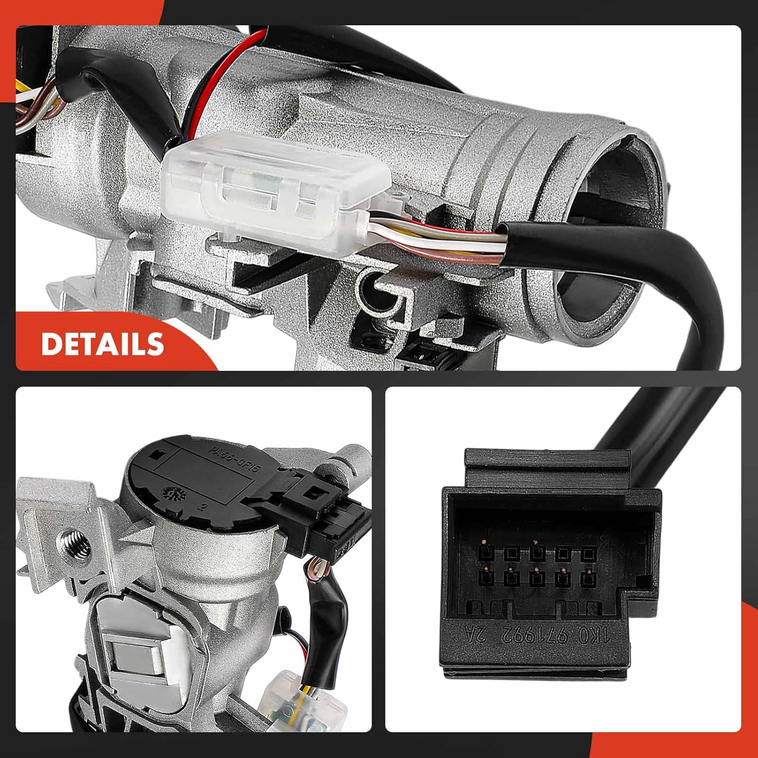 A-Premium Ignition Lock Cylinder Compatible with Volkswagen Vehicles - Jetta 2011-2018, Beetle 2012-2019