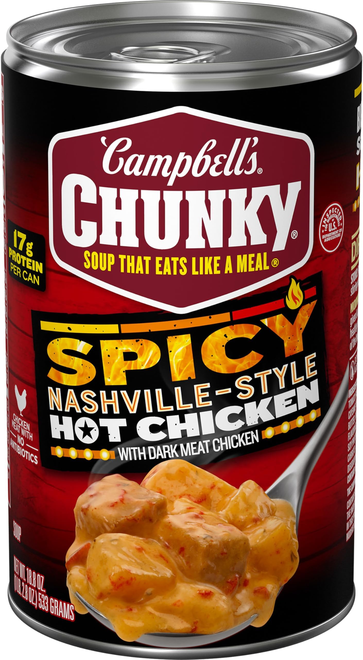 Campbell’s Chunky Soup, Spicy Nashville-Style en Soup, 18.8 oz Can