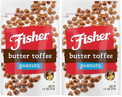 Fisher Snack Butter Toffee Peanuts, 5.5 Ounces, No Artificial Colors