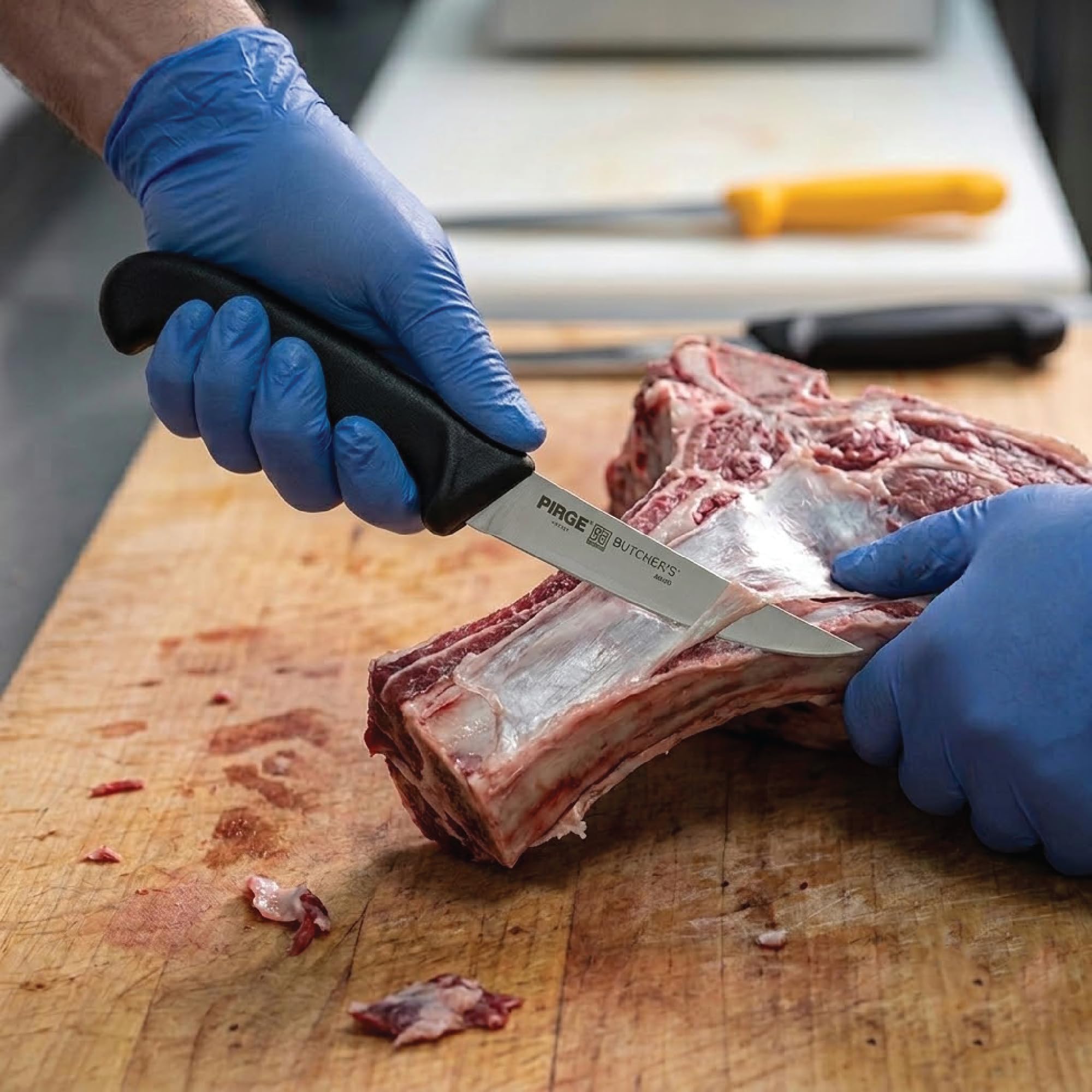 Pirge Cuchillo de carnicero BUTCHER'S MIG | Cuchillo de carne afilado de acero inoxidable | Cuchillo de cocina profesional con mango ergonómico