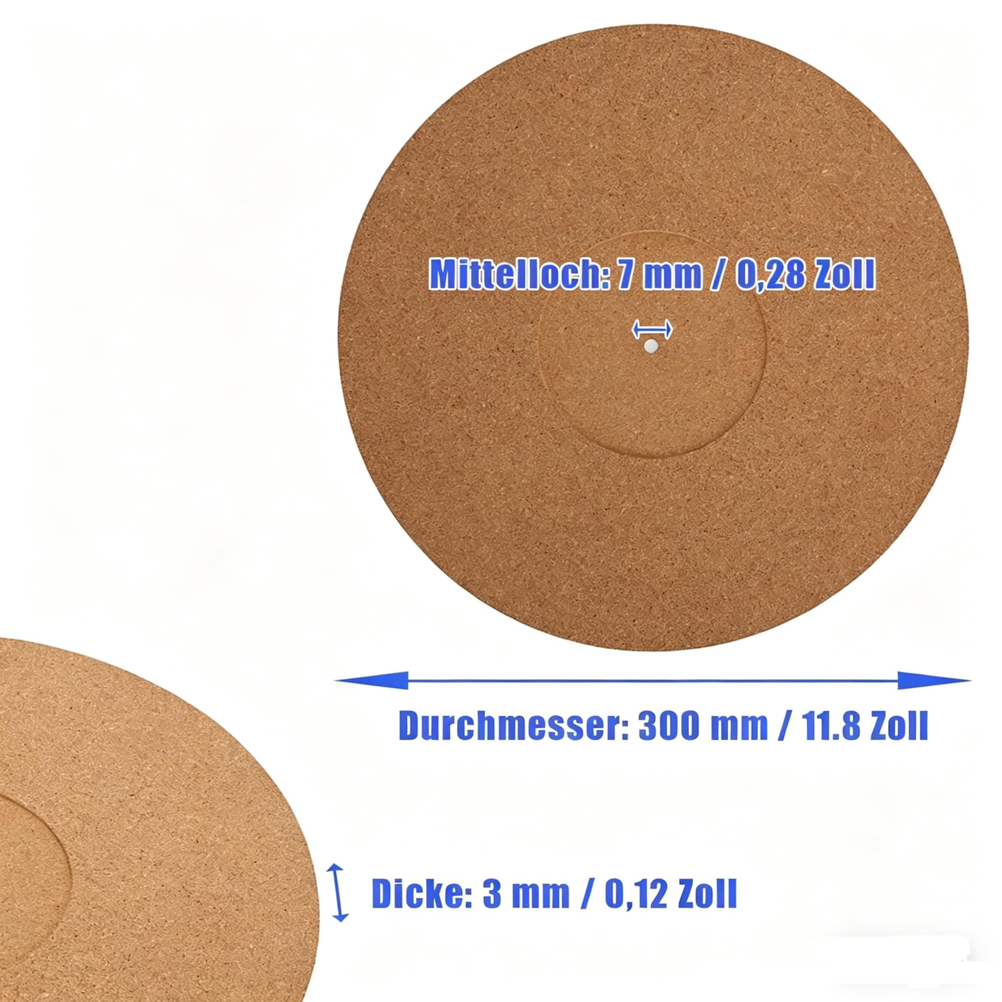 Joyzan Alfombrilla Corcho Tocadiscos, Plataforma de Récord Reproductor Antideslizante Antiestático Una Actualización Esencial Deslizante Universal Disco AudióFilo para Registro Vinilo 12 Pulgadas