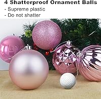 Vista 229 de Bolas de Navidad grandes de bronce de 3.2 pulgadas, adornos de decoración de árbol de Navidad, bolas colgantes inastillables para cumpleaños