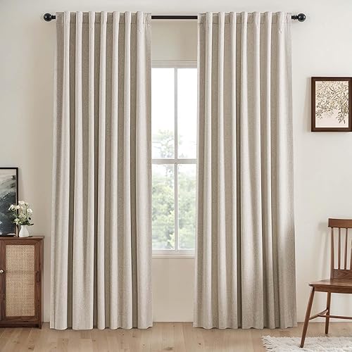 Miniatura 64 de UHITECH - Cortinas de 108 pulgadas de largo para ventana de sala de estar, cortinas opacas para dormitorio, juego de 2 paneles, azul, modernas, de