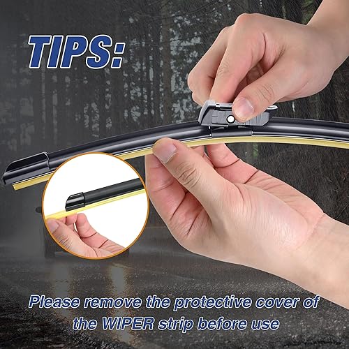 Miniatura 169 de 28"+16" Windshield Wiper Blades Replacement for Toyota Prius 2022 2021 2020 2019 2018 2017 2016 OEM Factory Quality Top Lock Wiper Blades-(Set of 2)