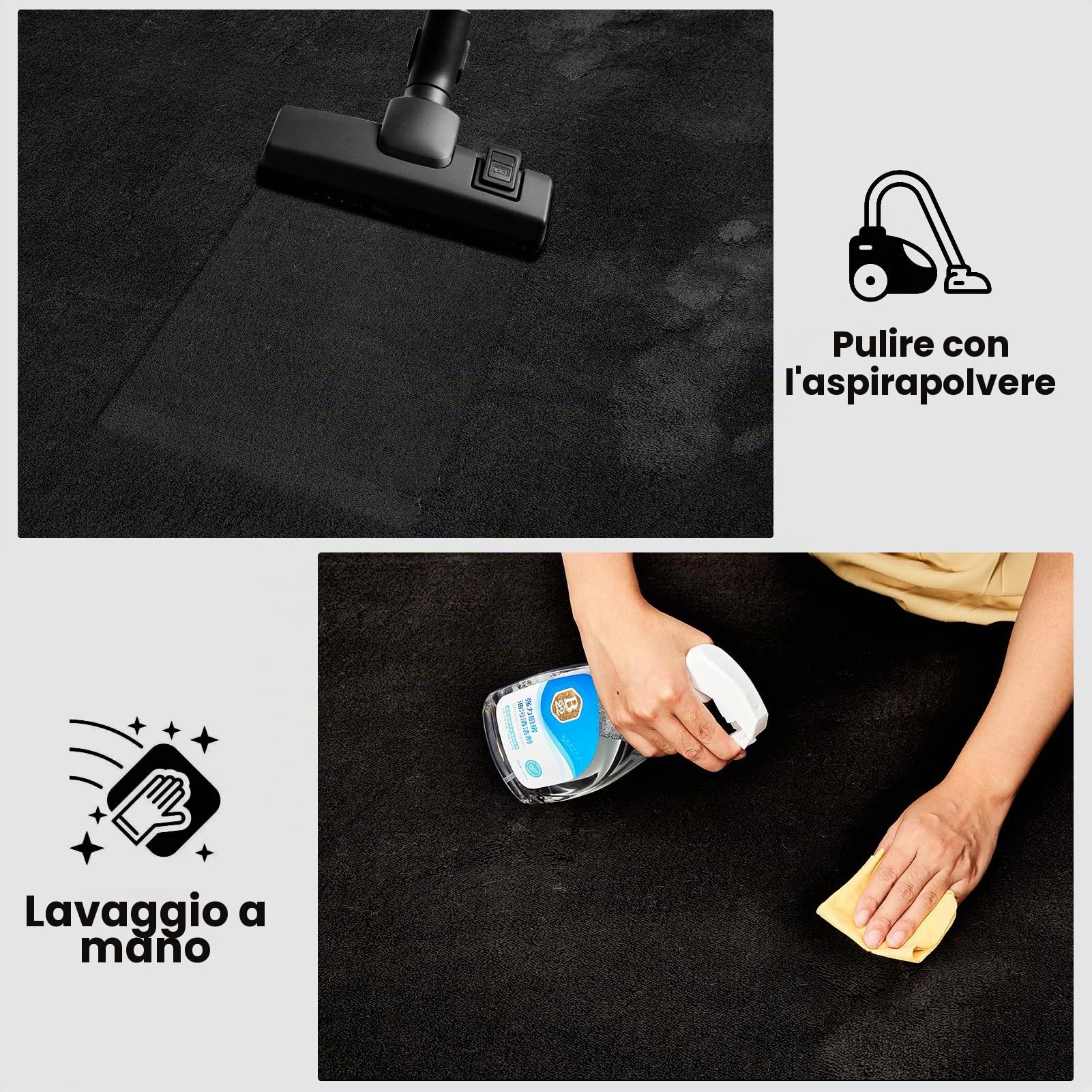 Tappeto per soggiorno, tappeto a pelo corto per soggiorno, decorazione a pelo soffice morbido lavabile e antiscivolo, moderno, tappeto monocromatico per camera da letto, cameretta dei bambini