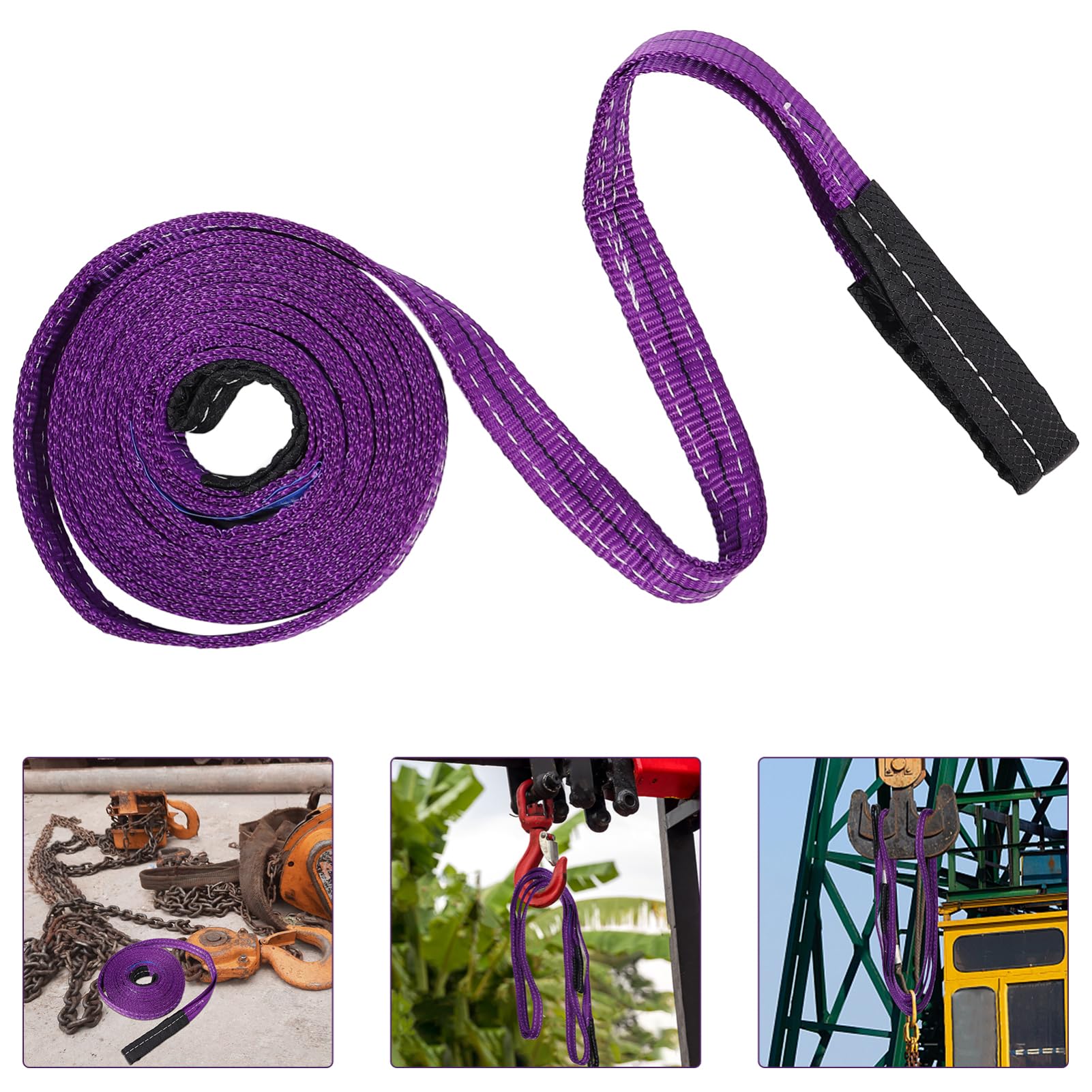 CHILDWEET Sling Engine Lifting Straps Furniture Moving Straps Heavy Duty Lifting Straps Tree Lifting Straps Industrial Lifting Straps Heavy Duty Strap Rigging Straps Polyester Purple