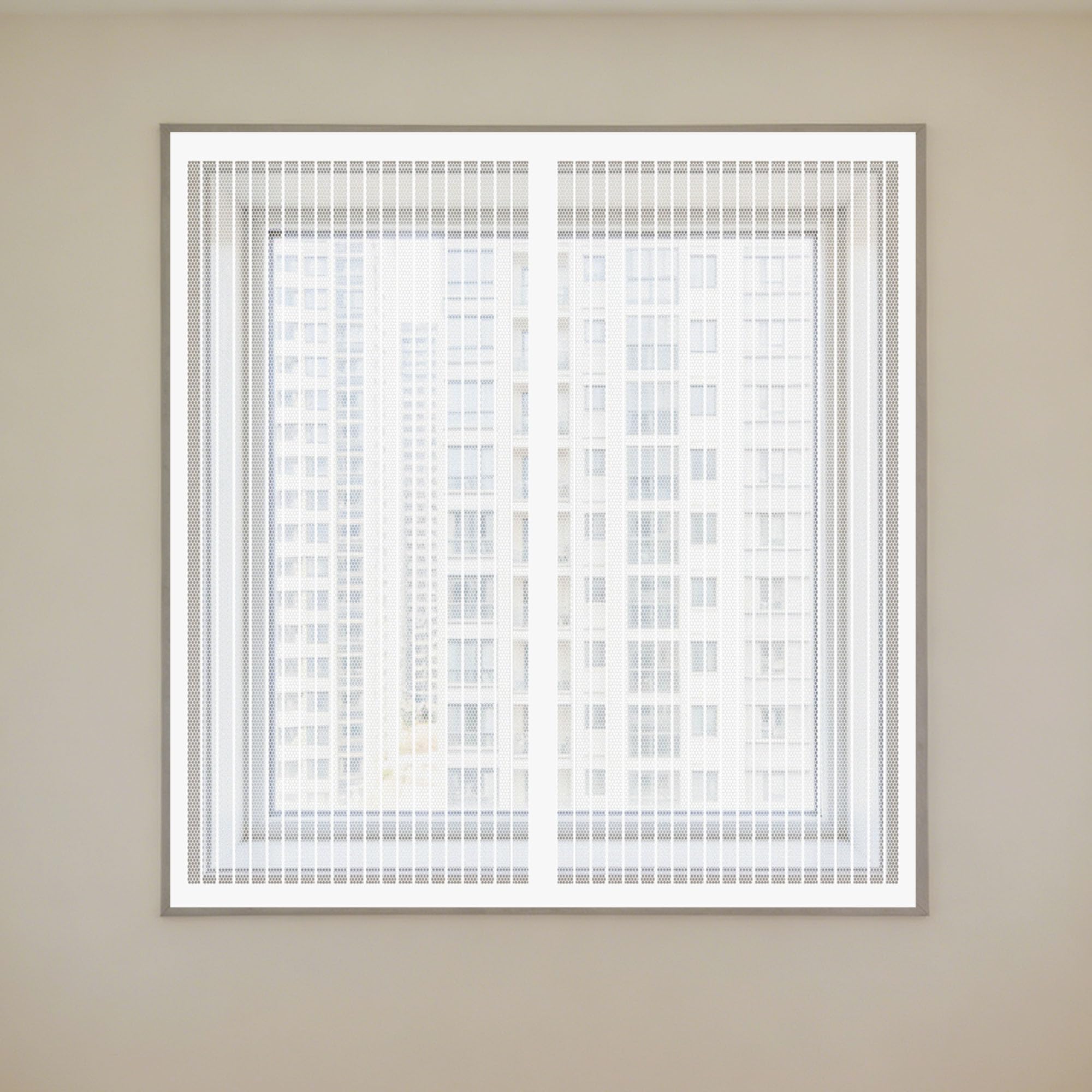 Magnetic Window Screen 60 x 160 cm with Selfadhesive Magnetic Window Fly Screens Excellent Ventilation While Blocking Bugs for Windows Doors and Patio Screens, White