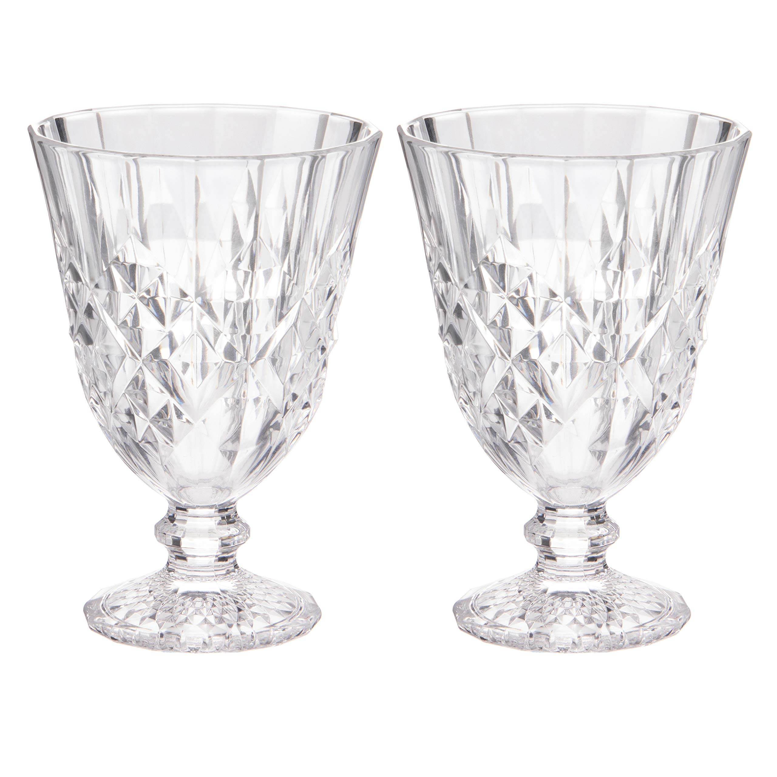 Pyrenee Stem Tumbler Pair – Clear Glass, Made in Japan