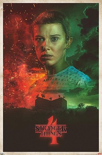Trends International Netflix Stranger Things Season 4 - Póster de pared de once hojas, 22.375 x 34 pulgadas, versión premium sin marco