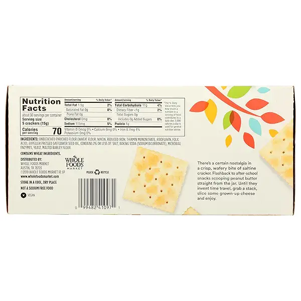 Cracker Saltines Unsalted, 16 Ounce 2