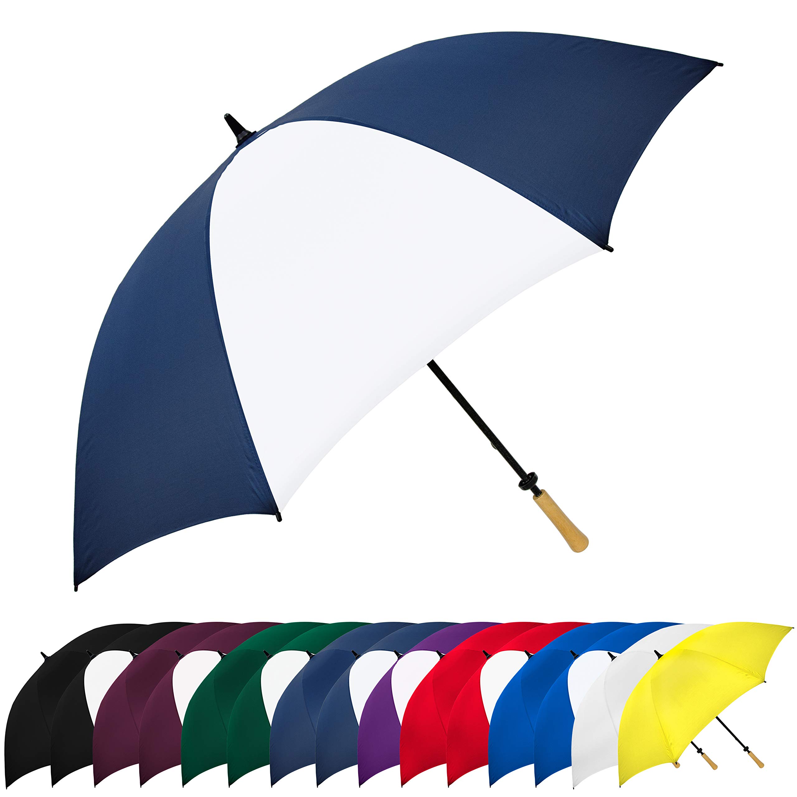 Stromberg Brand The Hole in One Golf Umbrella, Navy Blue/White, One Size