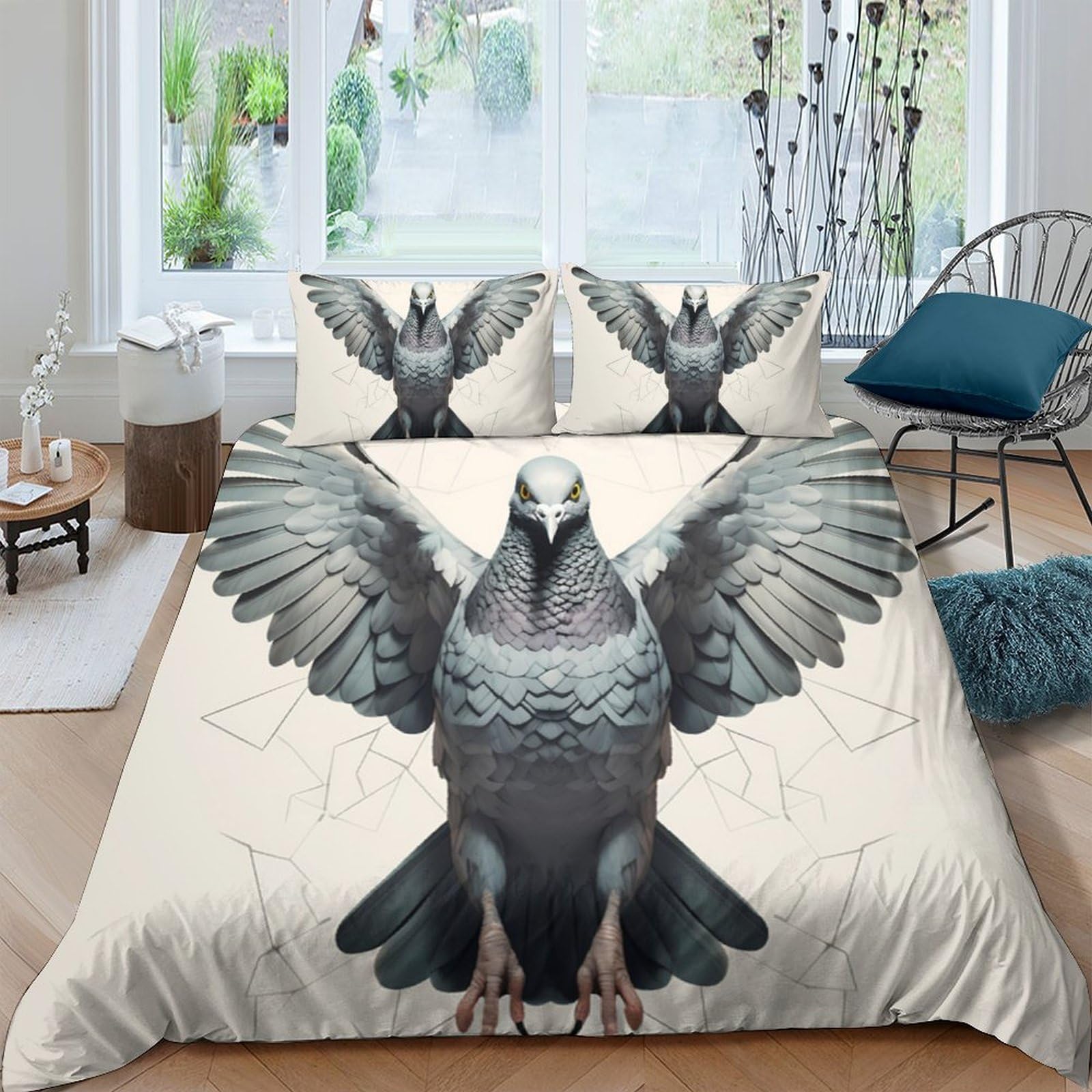 Ctjqhvkz Style-1 3D Printed Majestic Eagle Fitted Sheet Microfiber Soft Anti-Slip Black Bird Mattress Cover For Bedroom Dorm Decor Single（135X200cm）
