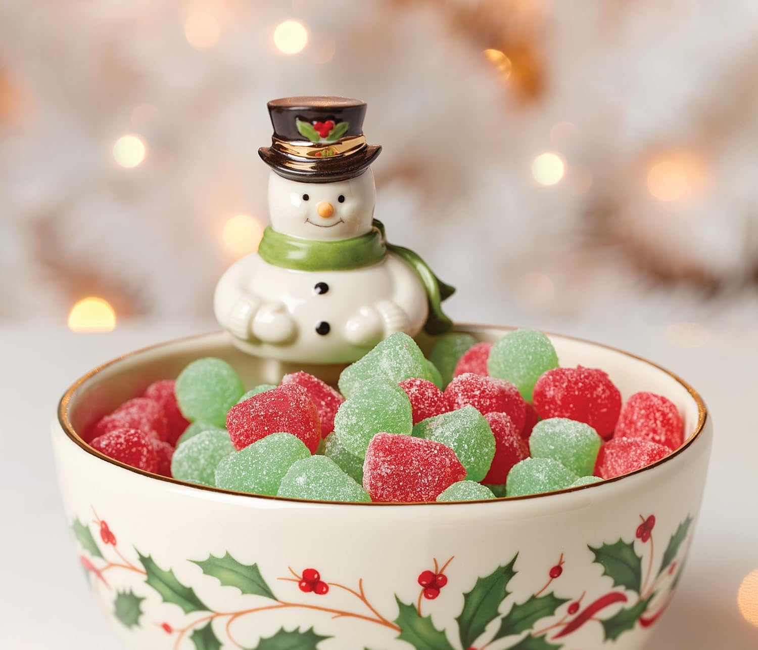 Lenox 893504 Holiday Snowman Bowl, Christmas Hosting