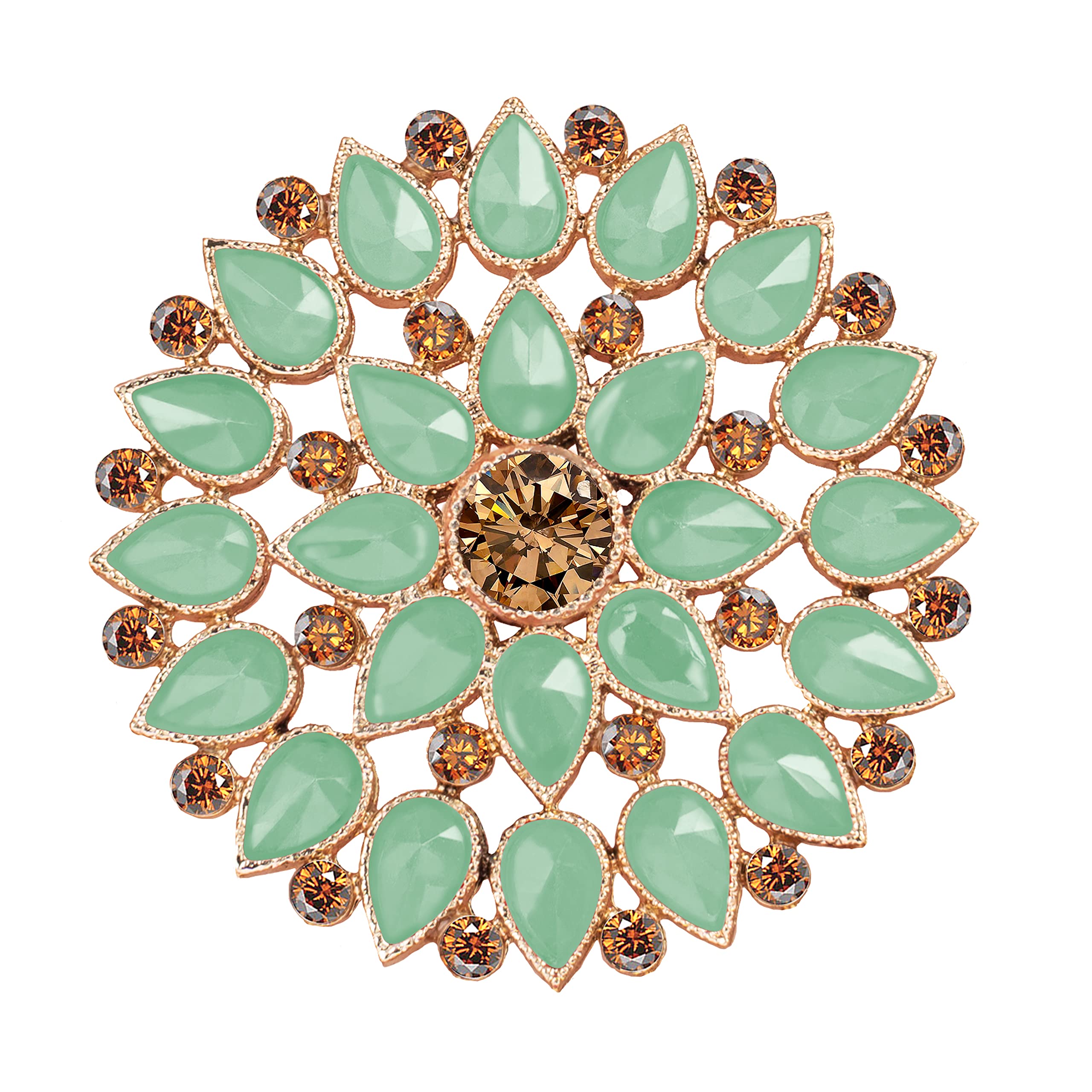 JFL - Jewellery for Less Fashion Gold Tone Floral CZ LCD Diamond Studded Adjustable Finger Ring for Women & Girls(Dark Mint Green),Valentine (B0BH4VZY3D) Amazon Price History, Amazon Price Tracker