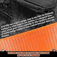 Vista 5 de Correa de remolque Cuerda de remolque de 3 pulgadas x 20 pies Correa de recuperación (naranja) Probada 35,000 libras resistencia a la rotura