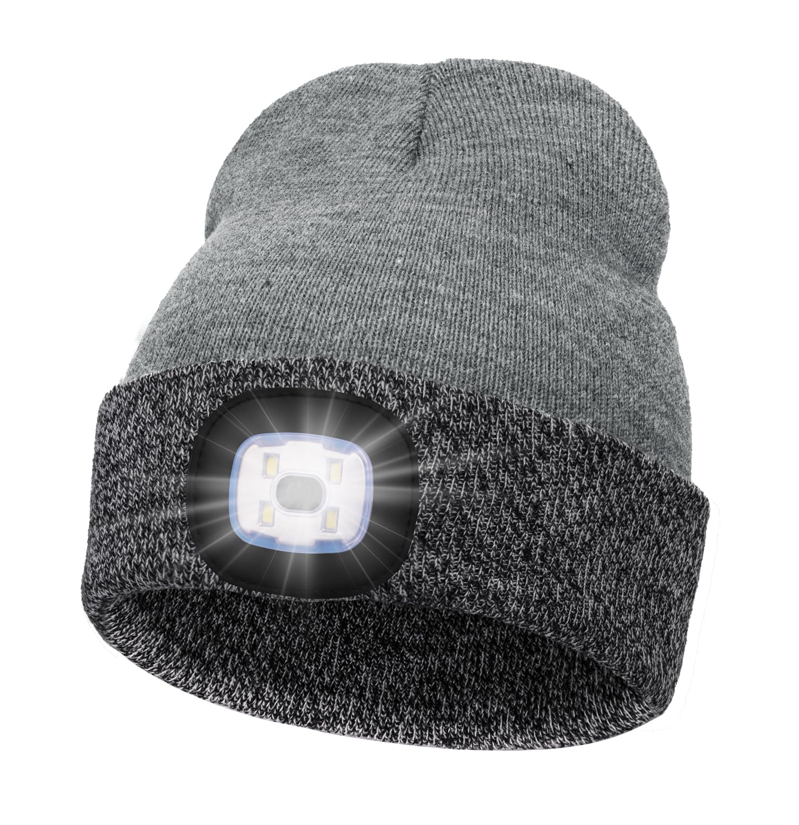 MELASA Unisex Beanie with The Light Hands Free Winter Beanie Gifts for Men