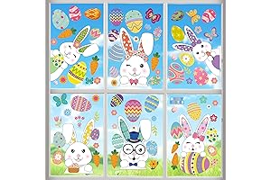 9 Sheets Easter Bunny Window Clings
