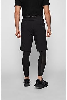 BOSS Mens Liem Running Leggins Hybrid Running Leggings and
