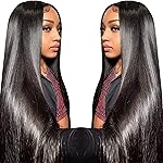 TTSMINS 13x6 Lace Front Wigs Human Hair for Women 180 Density 32 Inch Straight Lace Front Wigs HD Transparent Frontal Wigs Human Hair Lace Front Wigs Pre Plucked with Baby Hair Glueless Wigs