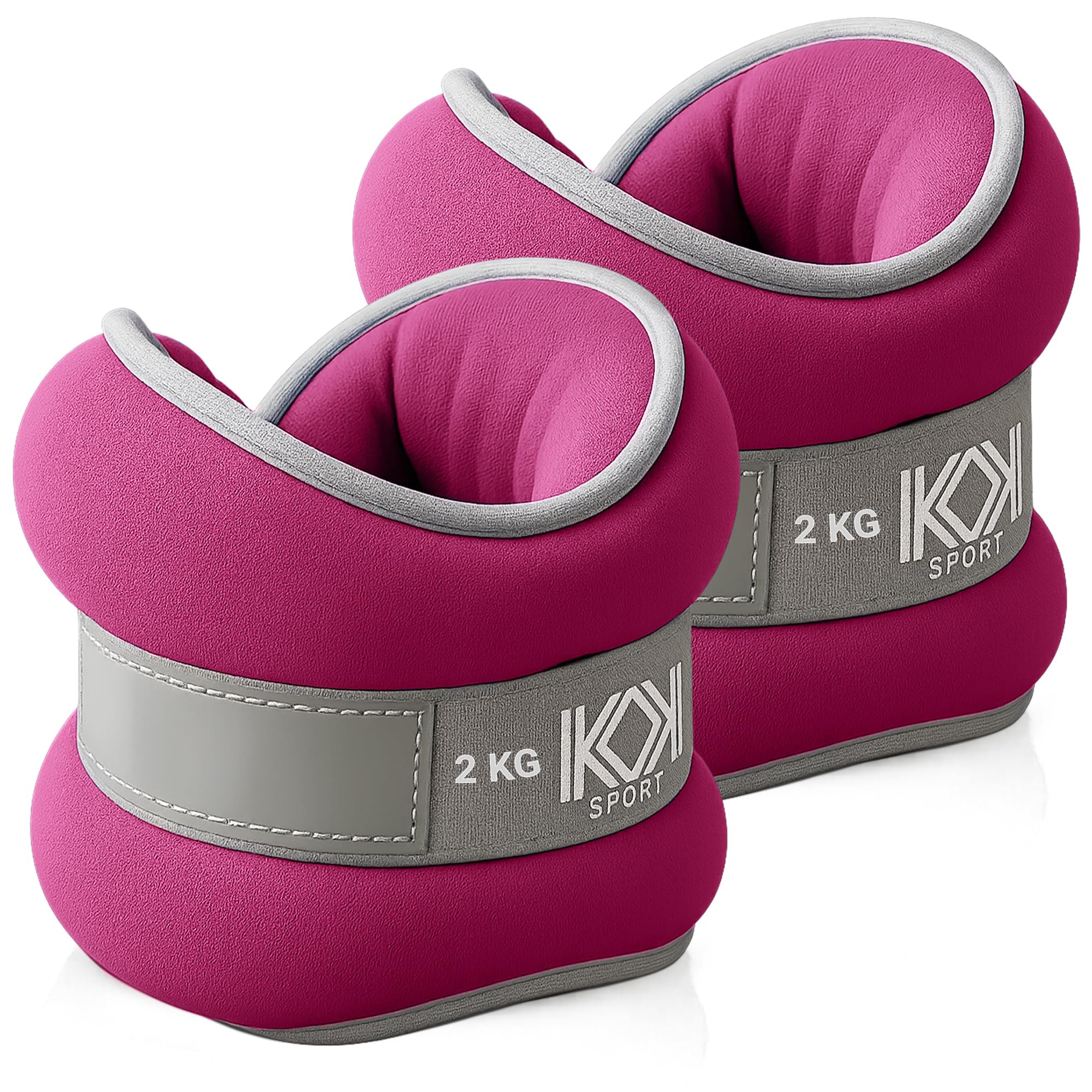 KK Neoprene Ankle Straps Pair - Adjustable Straps for Ankle - Leg Weights Pair for Exercise - Adjustable Leg Straps with Neoprene Padding for Walk, Running, Workouts, & Training