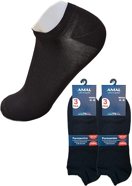 Calzini Corti Uomo/Donna Lancetti - 6 Paia Filo Di Scozia, Cotone Mercerizzato, Made In Italy - Foto 5