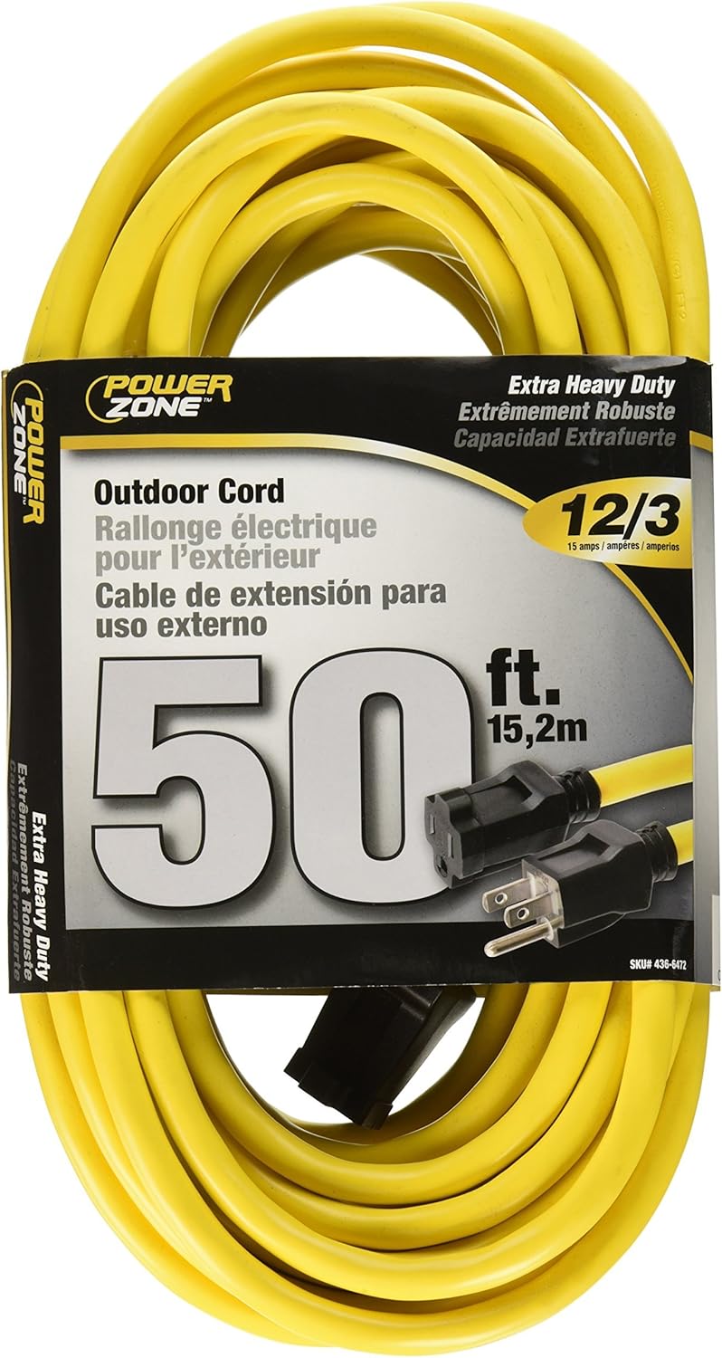 Cord Ext Outdoor 12/3x50ft Yel