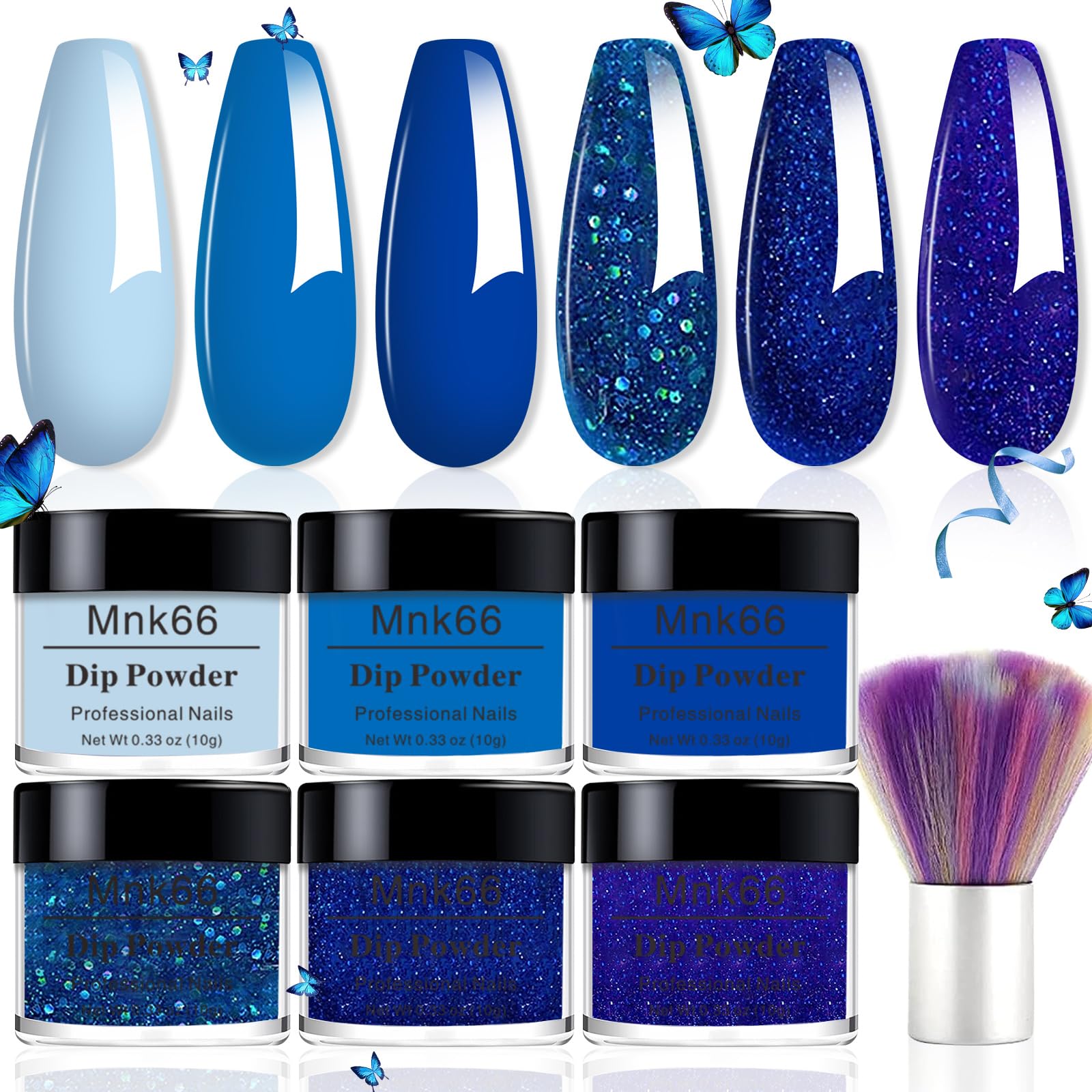 Cocktail Party アクリルパウダー 7色セット Amazon.com: 6 Colors Dip Powder Set, Royal Blue Glitter Dipping