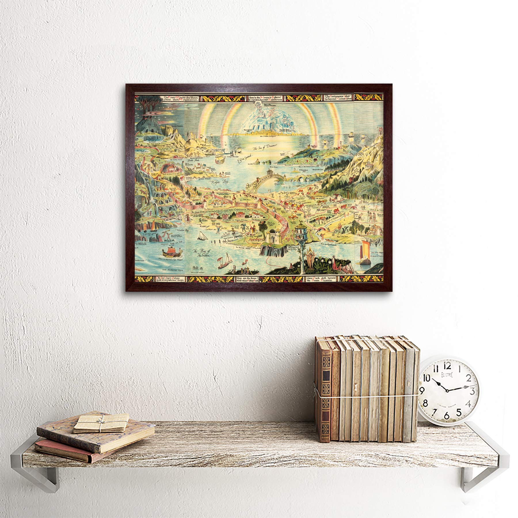 Amazon.co.jp: Sleigh 1918 Pictorial Fantasy Ancient Fairyland Map