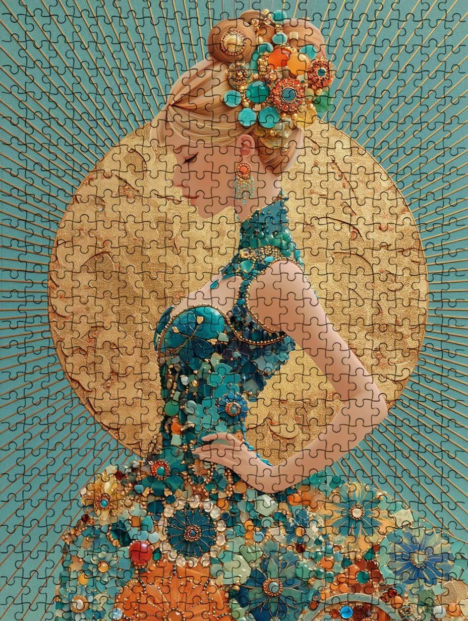 Puzzles de decoración juego de 2000 piezas de mujeres abstractas en 3D 8