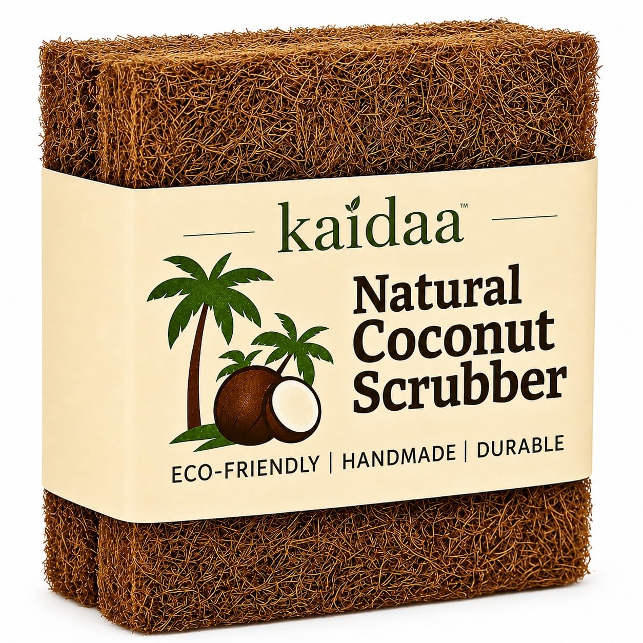 Kaidaa Coconut Coir Scrubber for Kitchen Pack of 5 | Natural Eco Friendly Dish Scrubber | Biodegradable, Non Scratch Safe for Non Stick Utensils-picture-13