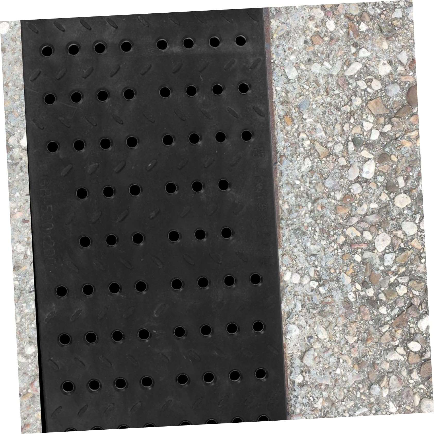 Solidna plastikowa osłona odpływowa wykopu, 200 x 500 mm, wymienna kratka kanalizacyjna z okrągłymi otworami do kuchni i ochrony rynny na zewnątrz, niezbędne akcesorium drenażowe do restauracji i