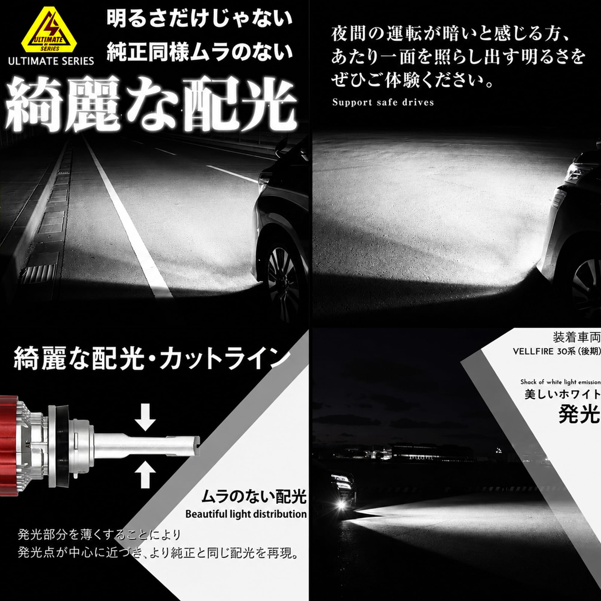 Amazon | PSX24W LED フォグランプ ホワイト 実測値 10800lm VELENO