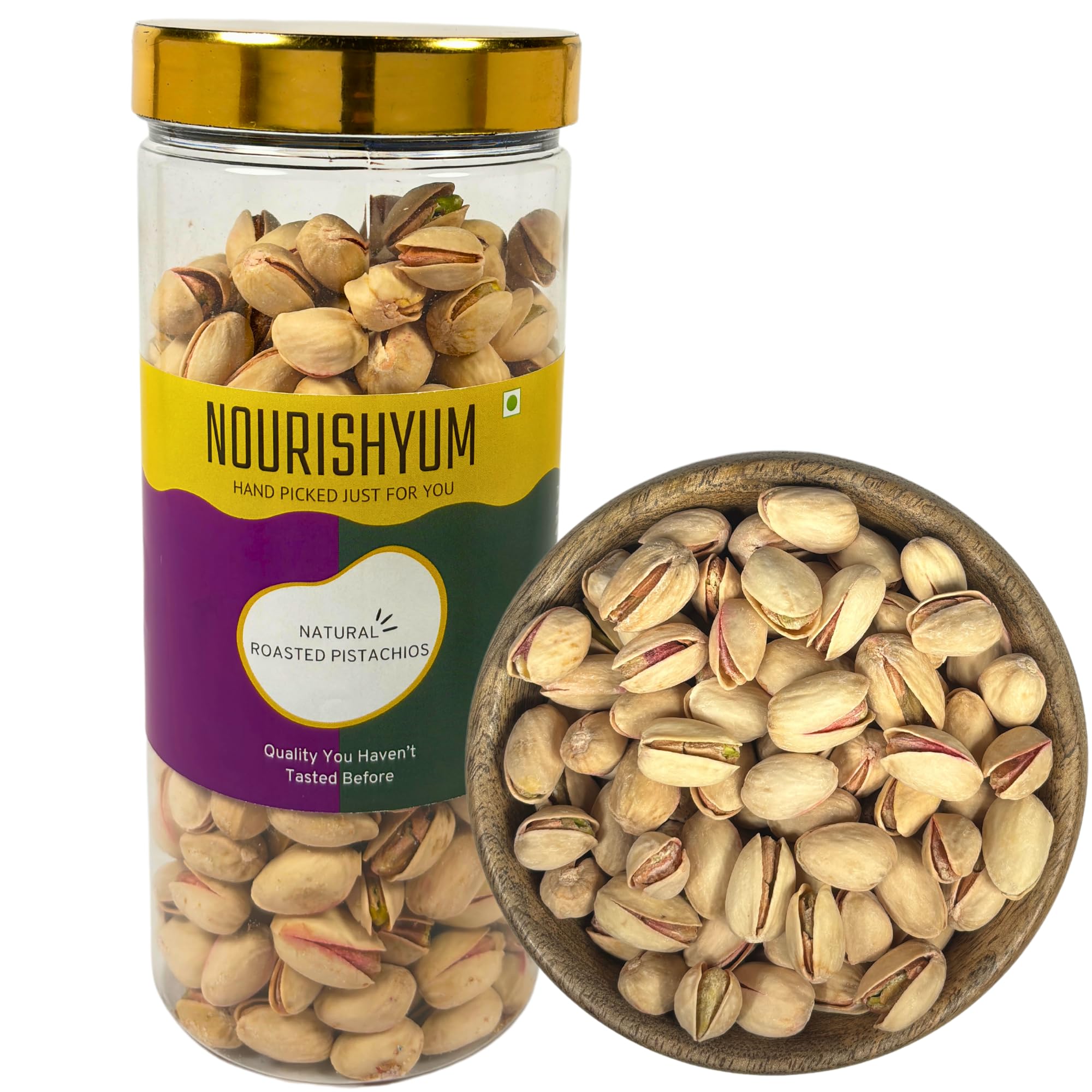 Nourishyum California Salted Pistachios 500g With Reusable Jar | Roasted & Salted Pista | 100% Natural Crunch Pista | Nuts & Dry Fruits | Healthy Snacks | Dry Fruit Gift Pack (B0D1QDDD27) Amazon Price History, Amazon Price Tracker