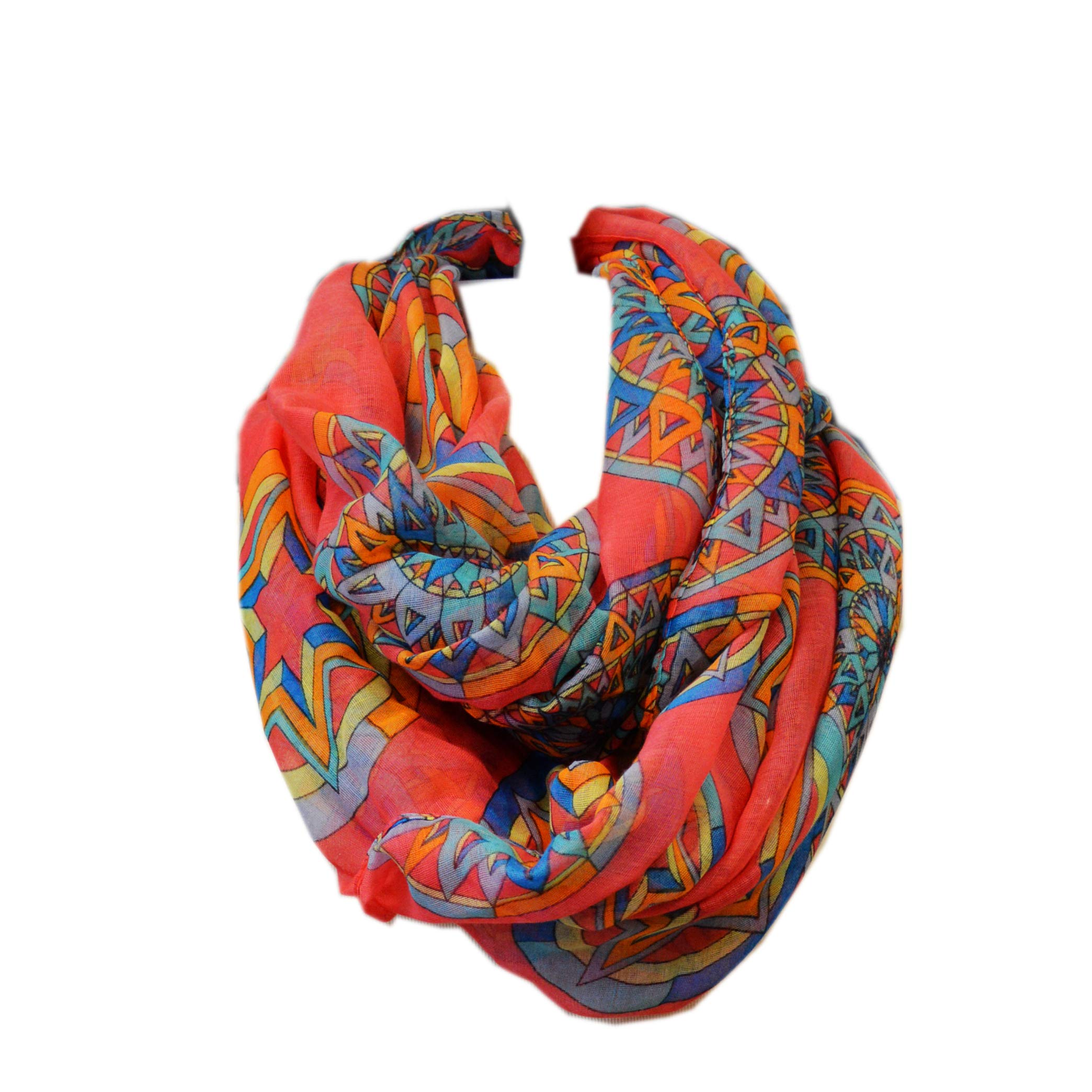SCARF_TRADINGINC® Light Weight All Season Printed Infinity Scarf