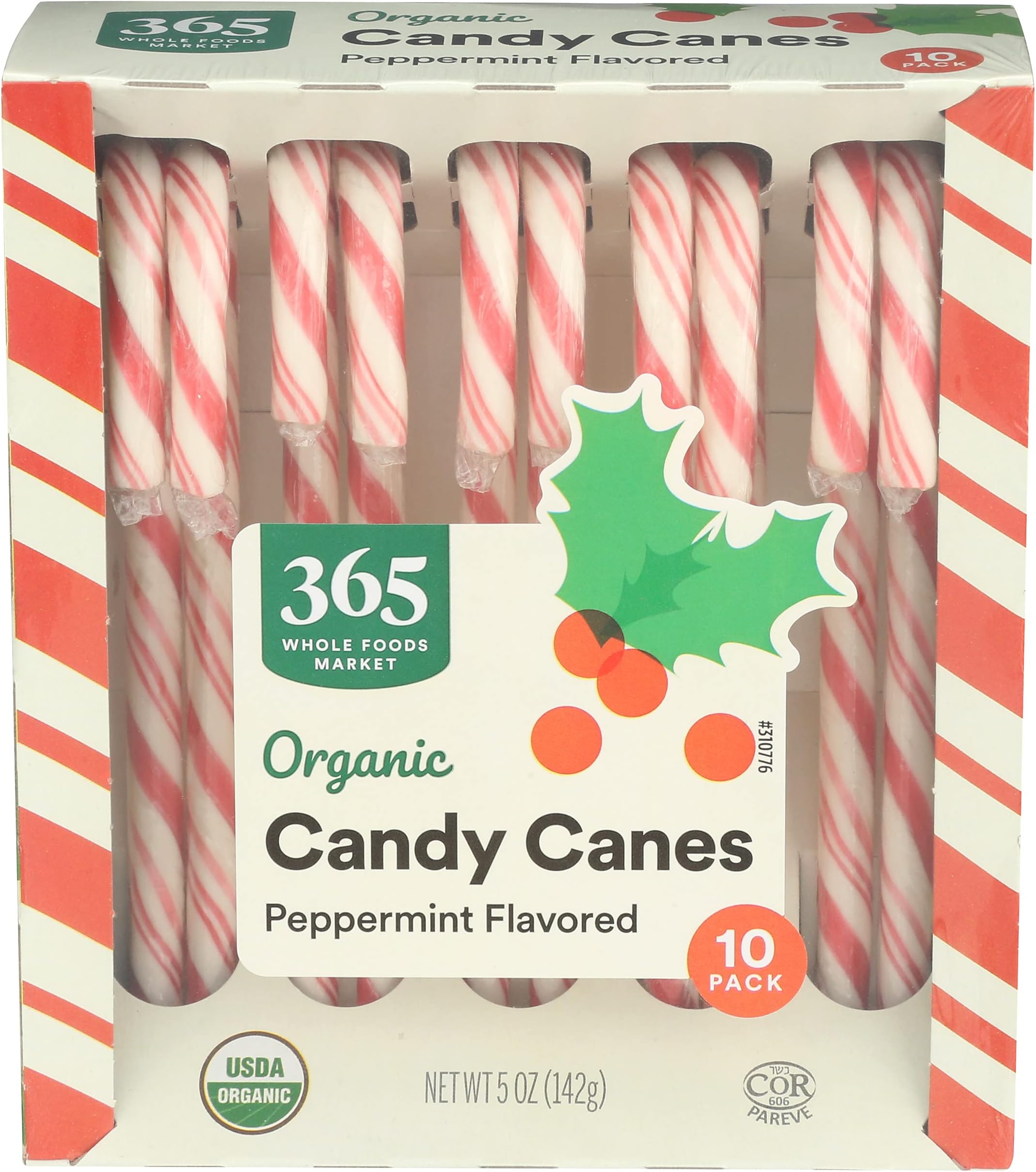 YumEarth Organic Candy Canes Individually Wrapped Full